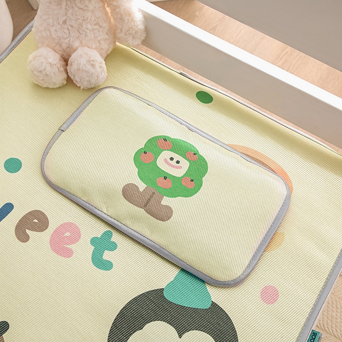 91家纺网 家纺一手货源 找家纺 欣品希家纺 2024新款A类冰丝印花儿童凉席三件套 动物园