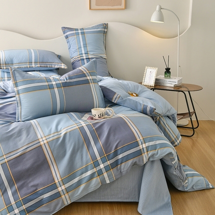 珂博家纺 2024新款轻柔感全棉印花单品四件套系列-单床单单床笠 月光岩石