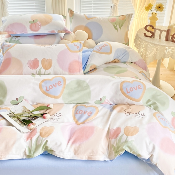 91家纺网 家纺一手货源 找家纺 珂博家纺 2024新款轻柔感全棉印花单全棉被套 花晨月夕