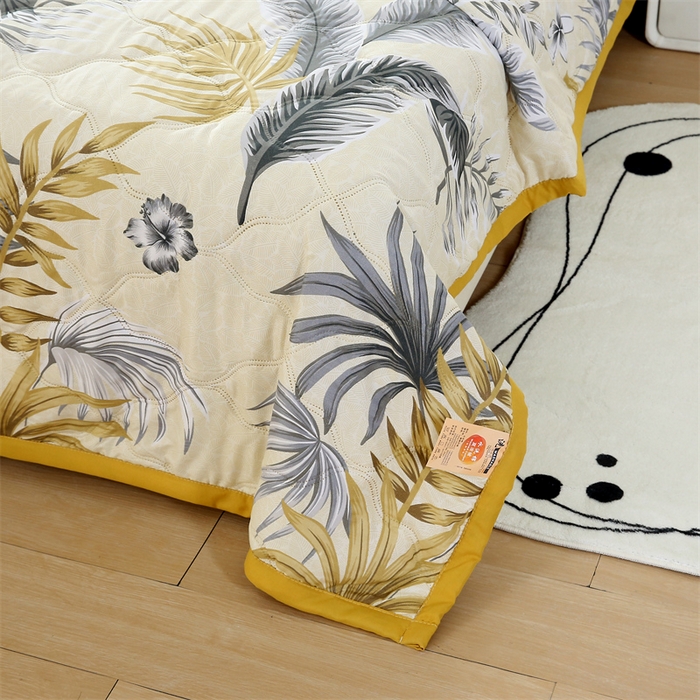 91家纺网 家纺一手货源 找家纺 爱派 2024直播爆款印花水洗棉夏被夏凉被空调被被子被芯 丛林密语