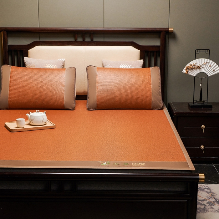 91家纺网 家纺一手货源 找家纺 （总）青雅席业 2025新款半包印尼藤艾草冰丝双面席