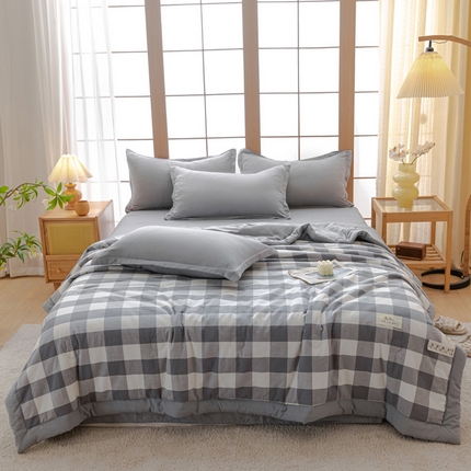 91家纺网 家纺一手货源 找家纺 （总）U被 2025新款水洗无印夏凉被-实拍图