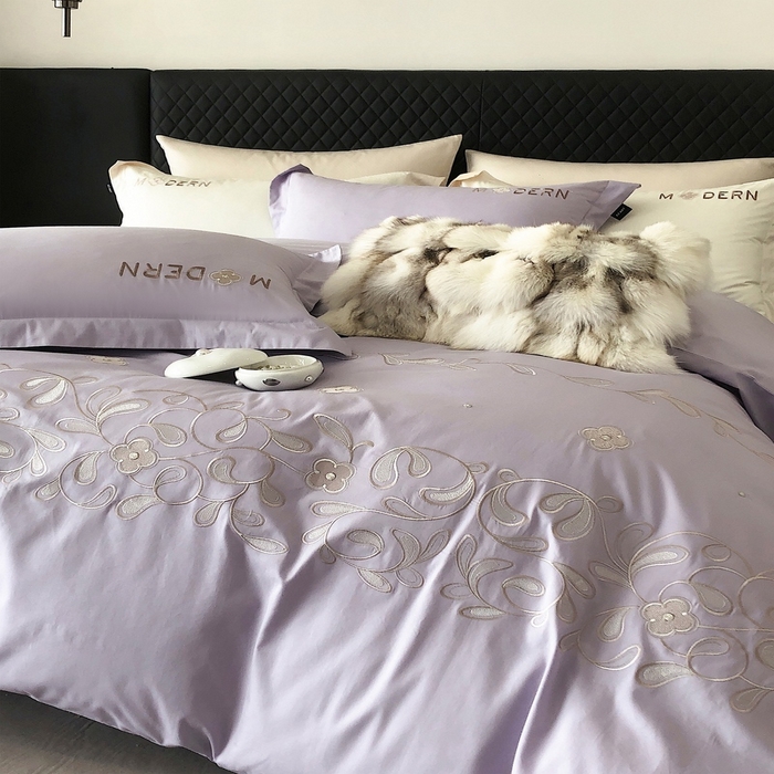 91家纺网 家纺一手货源 找家纺 2024春夏优雅刺绣—阿露莎 阿露莎紫