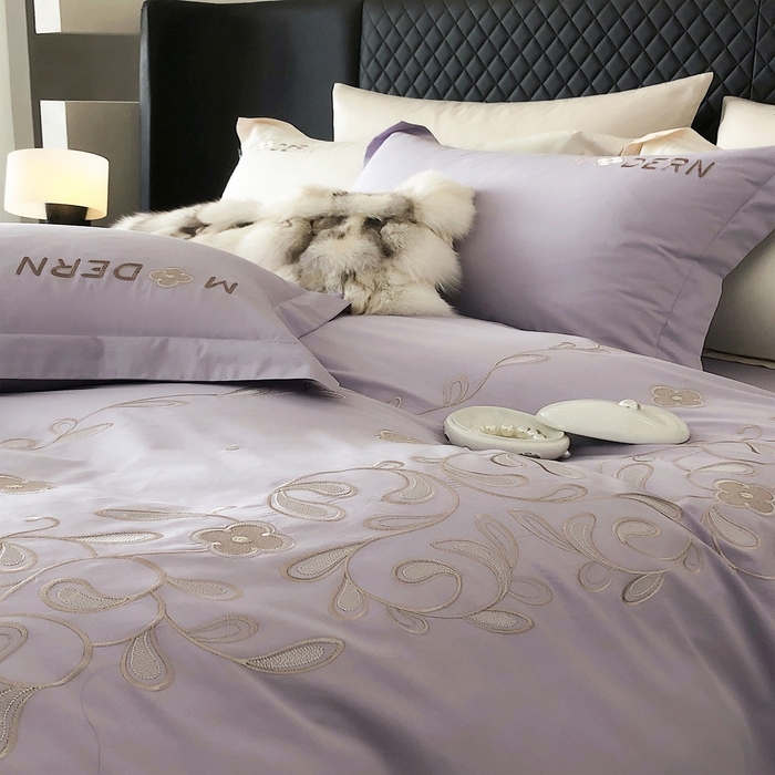 91家纺网 家纺一手货源 找家纺 2024春夏优雅刺绣—阿露莎 阿露莎紫