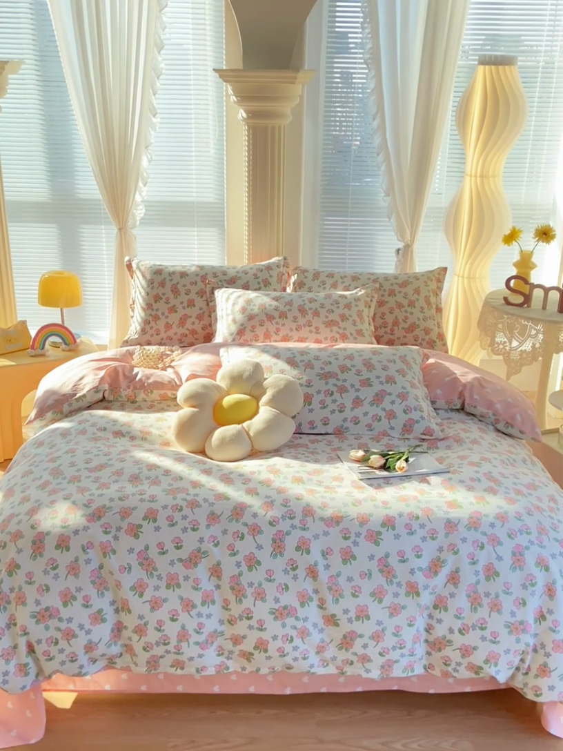 91家纺网 家纺一手货源 找家纺 珂博家纺 2024新款轻柔感全棉印花单品四件套系列-单枕套 世外桃源