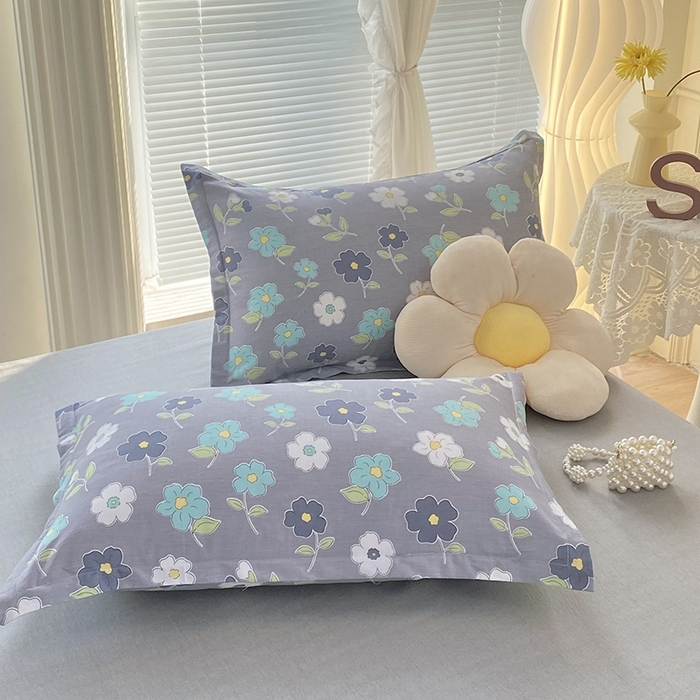 91家纺网 家纺一手货源 找家纺 珂博家纺 2024新款轻柔感全棉印花单全棉被套 蓝色庄园