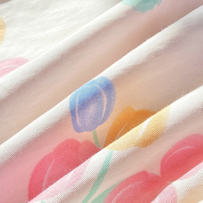 91家纺网 家纺一手货源 找家纺 珂博家纺 2024新款轻柔感全棉印花单品四件套系列-单床单单床笠 玉兔东升