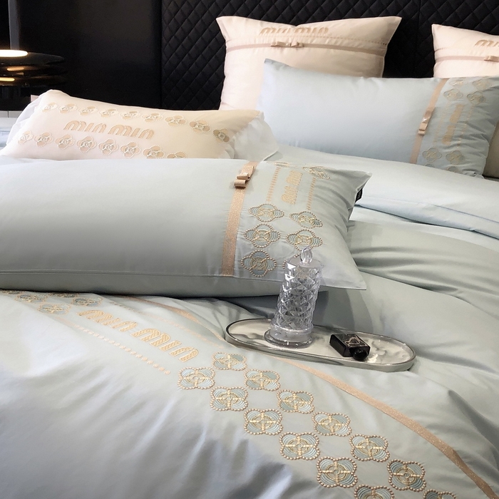 91家纺网 家纺一手货源 找家纺 2024款春夏优雅刺绣—梵雅 梵雅蓝