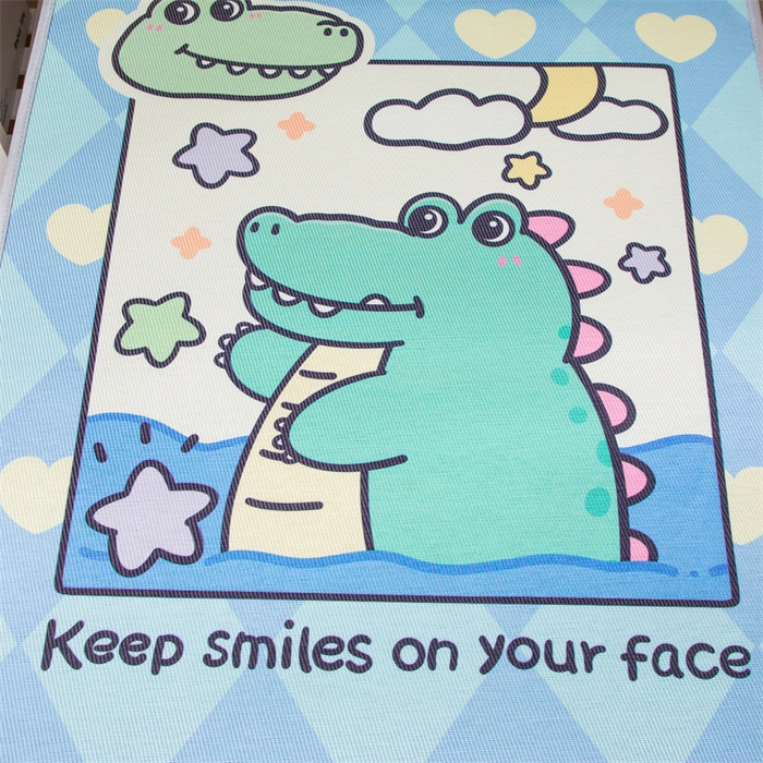 91家纺网 家纺一手货源 找家纺 欣品希家纺 2024新款A类冰丝印花儿童凉席三件套 小鳄鱼