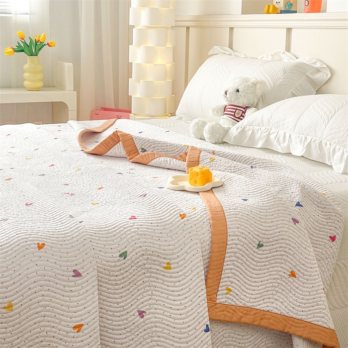 91家纺网 家纺一手货源 找家纺 OL家纺 2024新款单品天丝双面直角床盖 七彩星空