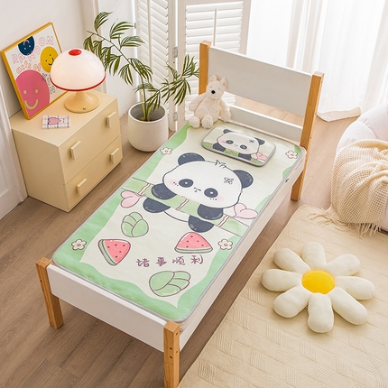 91家纺网 家纺一手货源 找家纺 （总）欣品希家纺 2024新款A类冰丝印花儿童凉席三件套