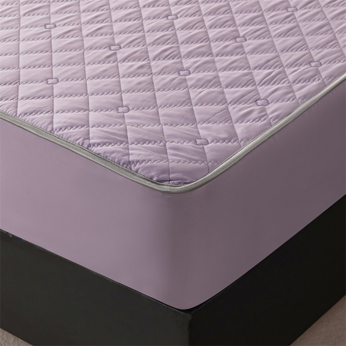 91家纺网 家纺一手货源 找家纺 OL家纺 2024新款单品天丝纯色床笠 紫色