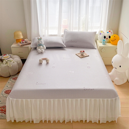 91家纺网 家纺一手货源 找家纺 （总）兄弟坊 2024新款韩版PE冰豆豆床裙款凉席