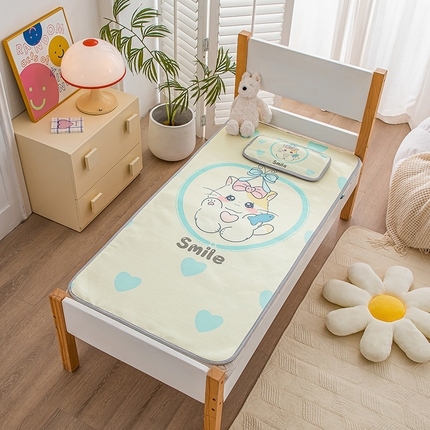 91家纺网 家纺一手货源 找家纺 （总）欣品希家纺 2024新款A类冰丝印花儿童凉席三件套