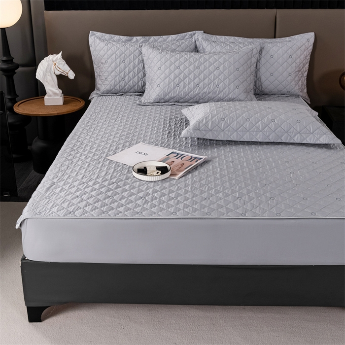 91家纺网 家纺一手货源 找家纺 OL家纺 2024新款单品天丝纯色床笠 灰色