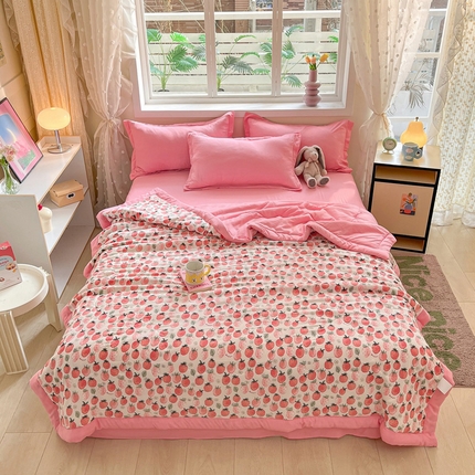 91家纺网 家纺一手货源 找家纺 （总）U被 2025新款水洗双层纱夏凉被子被芯