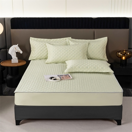 OL家纺 2024新款单品天丝纯色床笠 浅绿