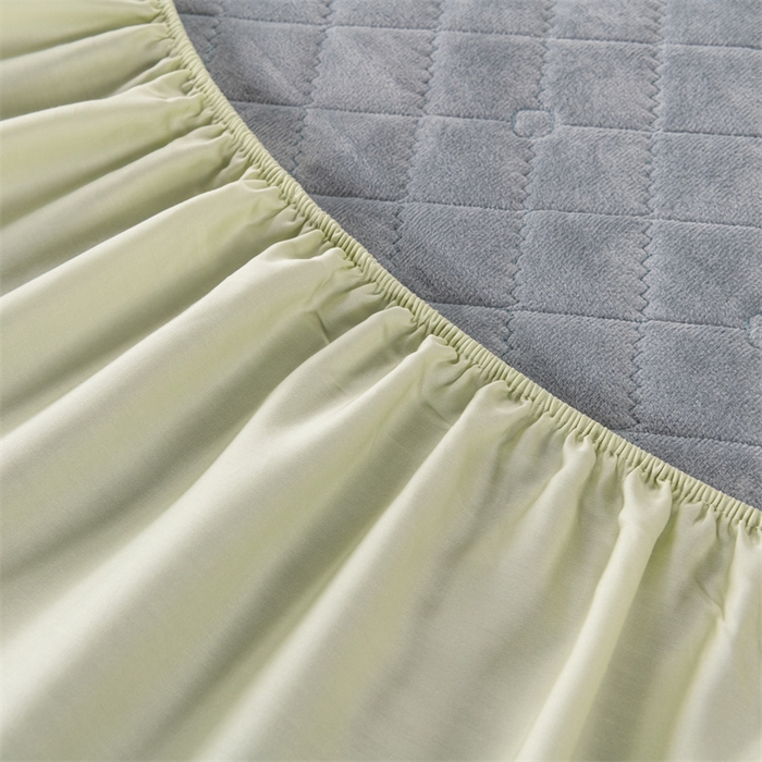 91家纺网 家纺一手货源 找家纺 OL家纺 2024新款单品天丝纯色床笠 浅绿