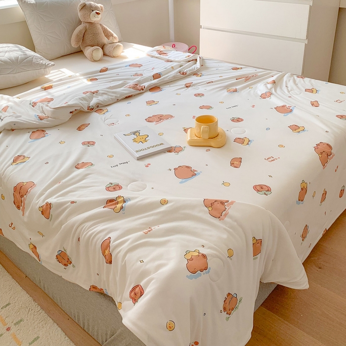 91家纺网 家纺一手货源 找家纺 （总）澳萝拉 2024新款A类针织印花夏被