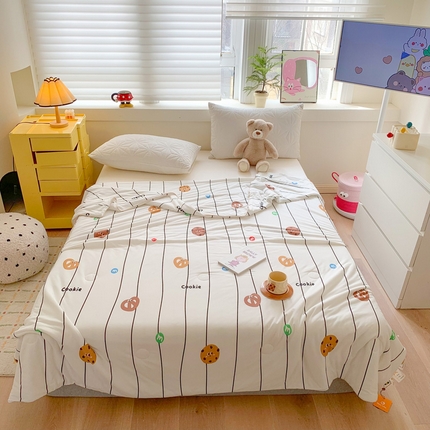 澳萝拉 2024新款A类针织印花夏被 趣多多