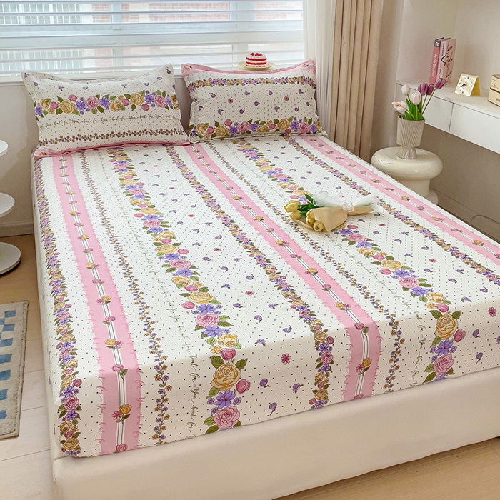 91家纺网 家纺一手货源 找家纺 好亿来家纺 2025新款亲肤磨毛单层床笠 晨慕间