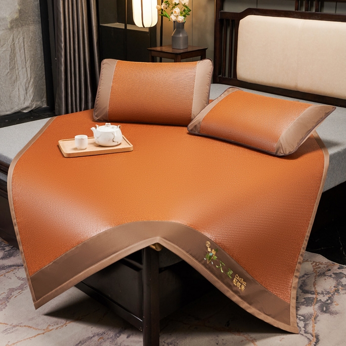 91家纺网 家纺一手货源 找家纺 （总）青雅席业 2025新款半包印尼藤艾草冰丝双面席