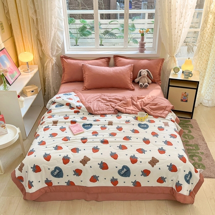 91家纺网 家纺一手货源 找家纺 （总）U被 2025新款水洗双层纱夏凉被子被芯