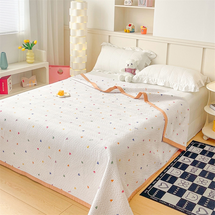 91家纺网 家纺一手货源 找家纺 OL家纺 2024新款单品天丝双面直角床盖 七彩星空