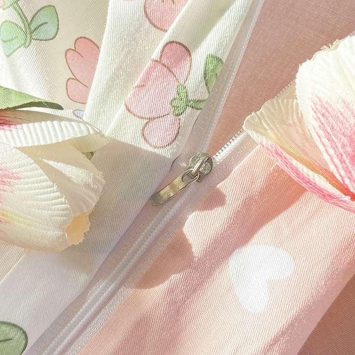 91家纺网 家纺一手货源 找家纺 珂博家纺 2024新款轻柔感全棉印花单品四件套系列-单床单单床笠 世外桃源