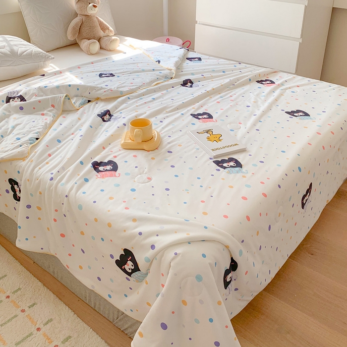 91家纺网 家纺一手货源 找家纺 澳萝拉 2024新款A类针织印花夏被 奇趣豆