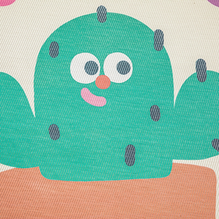 91家纺网 家纺一手货源 找家纺 欣品希家纺 2024新款A类冰丝印花儿童凉席三件套 仙人掌