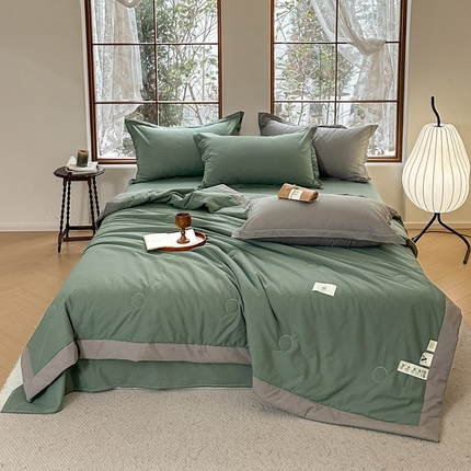 91家纺网 家纺一手货源 找家纺 （总）U被 2025新款水洗棉麻夏凉被-实拍图