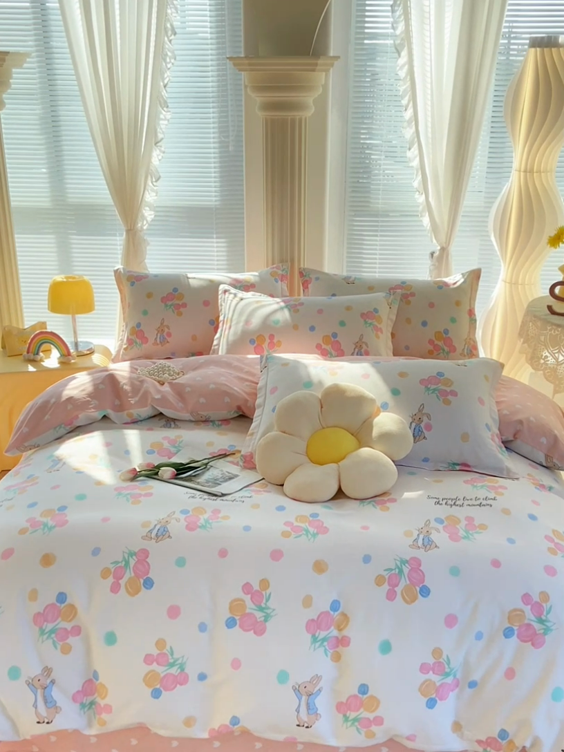 91家纺网 家纺一手货源 找家纺 珂博家纺 2024新款轻柔感全棉印花单全棉被套 玉兔东升