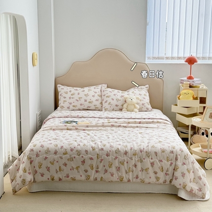 91家纺网 家纺一手货源 找家纺 芯氧 2024新款针织抗菌大豆夏被 春日信