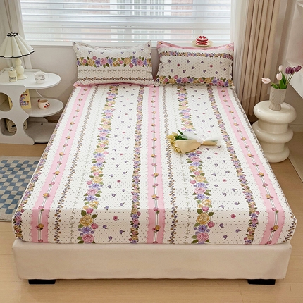 好亿来家纺 2025新款亲肤磨毛单层床笠 晨慕间