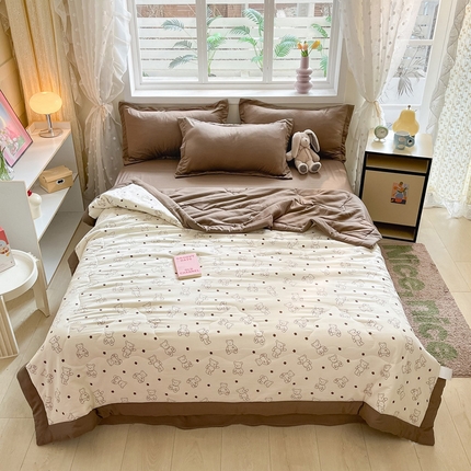 91家纺网 家纺一手货源 找家纺 （总）U被 2025新款水洗双层纱夏凉被子被芯