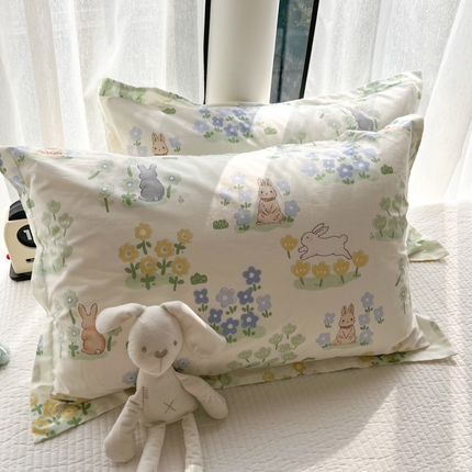 91家纺网 家纺一手货源 找家纺 （总）百寐 2024新款全棉碎花卡通信封开口宜家大枕套