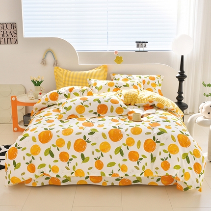 91家纺网 家纺一手货源 找家纺 （总）登登 2024新款直播爆款清新风纯棉全棉三四件套