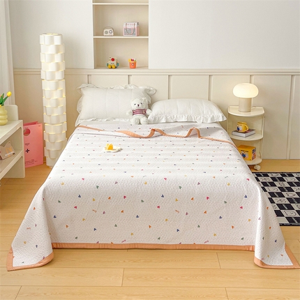 91家纺网 家纺一手货源 找家纺 OL家纺 2024新款单品天丝双面直角床盖 七彩星空