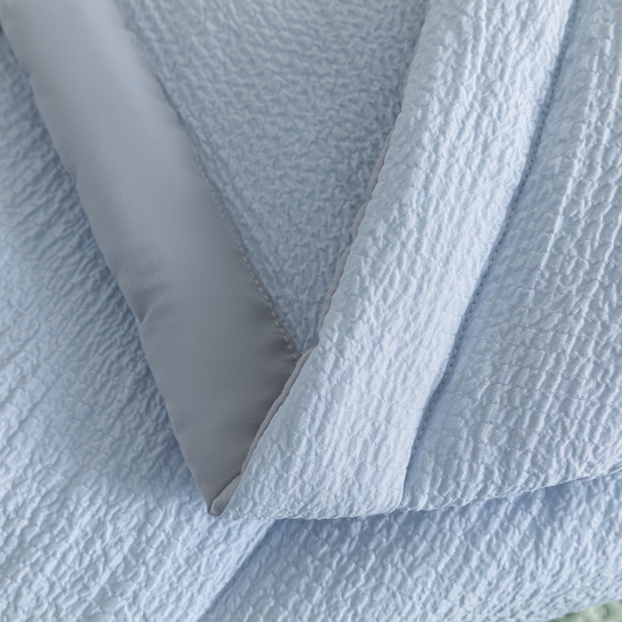 91家纺网 家纺一手货源 找家纺 梦初语 2024新款泡泡棉解压小气囊夏被 蓝色