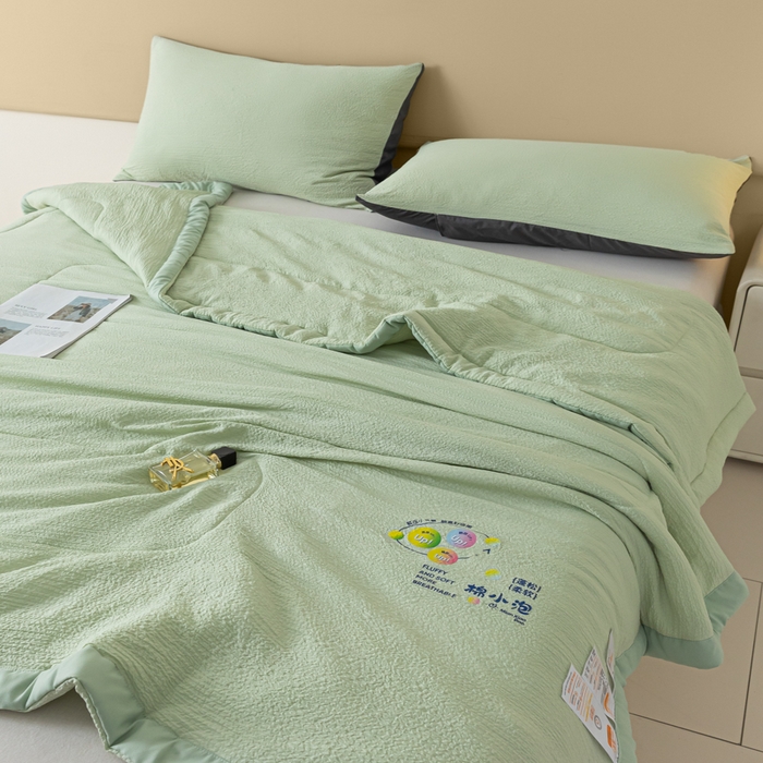 91家纺网 家纺一手货源 找家纺 （总）梦初语 2024新款泡泡棉解压小气囊夏被