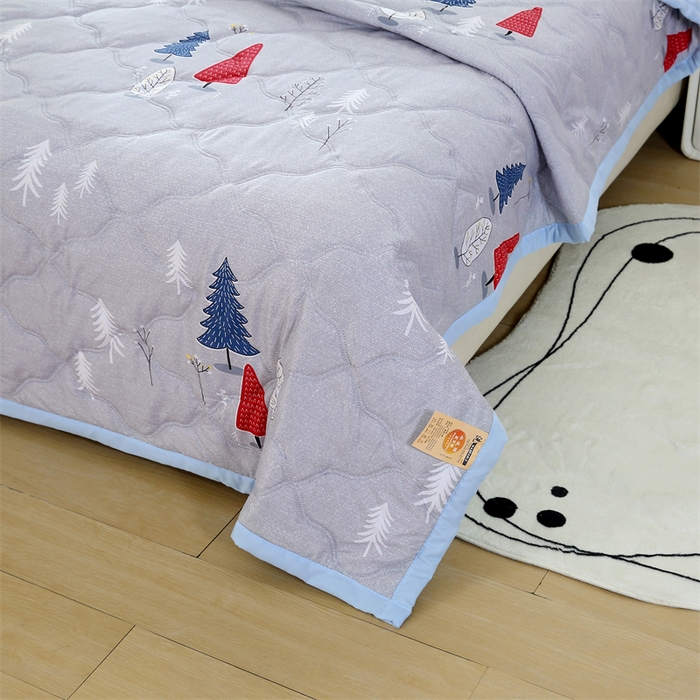 91家纺网 家纺一手货源 找家纺 爱派 2024直播爆款印花水洗棉夏被夏凉被空调被被子被芯 许愿树