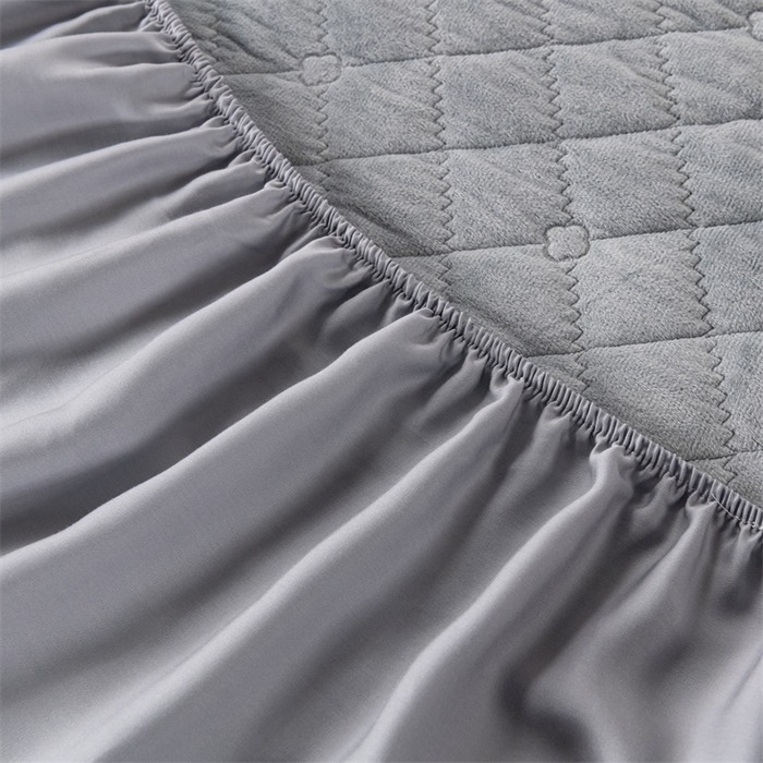 91家纺网 家纺一手货源 找家纺 OL家纺 2024新款单品天丝纯色床笠 灰色