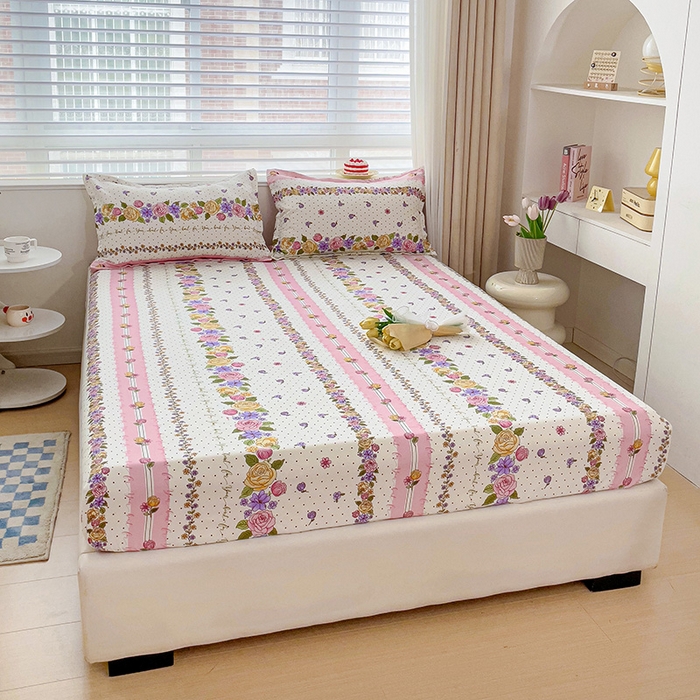 91家纺网 家纺一手货源 找家纺 好亿来家纺 2025新款亲肤磨毛单层床笠 晨慕间