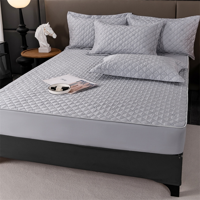 91家纺网 家纺一手货源 找家纺 OL家纺 2024新款单品天丝纯色床笠 灰色