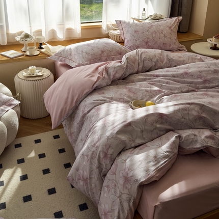 91家纺网 家纺一手货源 找家纺 （总）由丽 2025新款2月全工艺柔棉全棉印花三件套四件套有床笠款