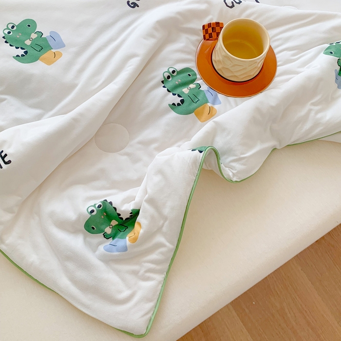 91家纺网 家纺一手货源 找家纺 澳萝拉 2024新款A类针织印花夏被 嗨迪诺