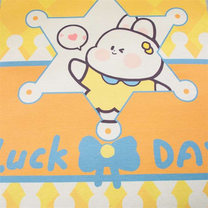 91家纺网 家纺一手货源 找家纺 欣品希家纺 2024新款A类冰丝印花儿童凉席三件套 幸运兔