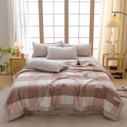 91家纺网 家纺一手货源 找家纺 （总）U被 2025新款水洗无印夏凉被-实拍图