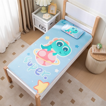 91家纺网 家纺一手货源 找家纺 （总）欣品希家纺 2024新款A类冰丝印花儿童凉席三件套